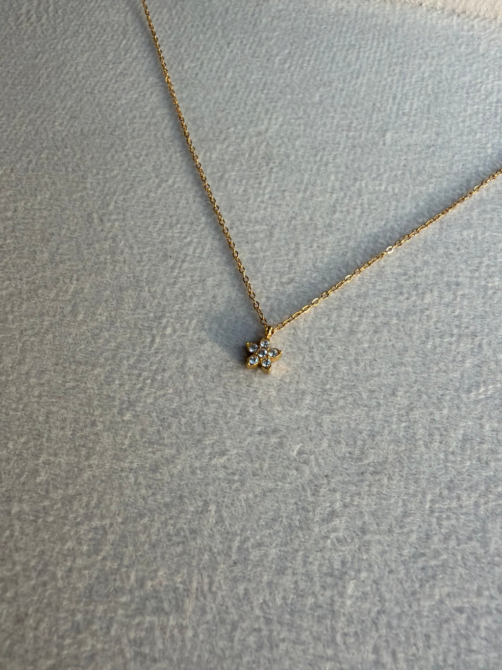 Crystal Flower Pendant Necklace