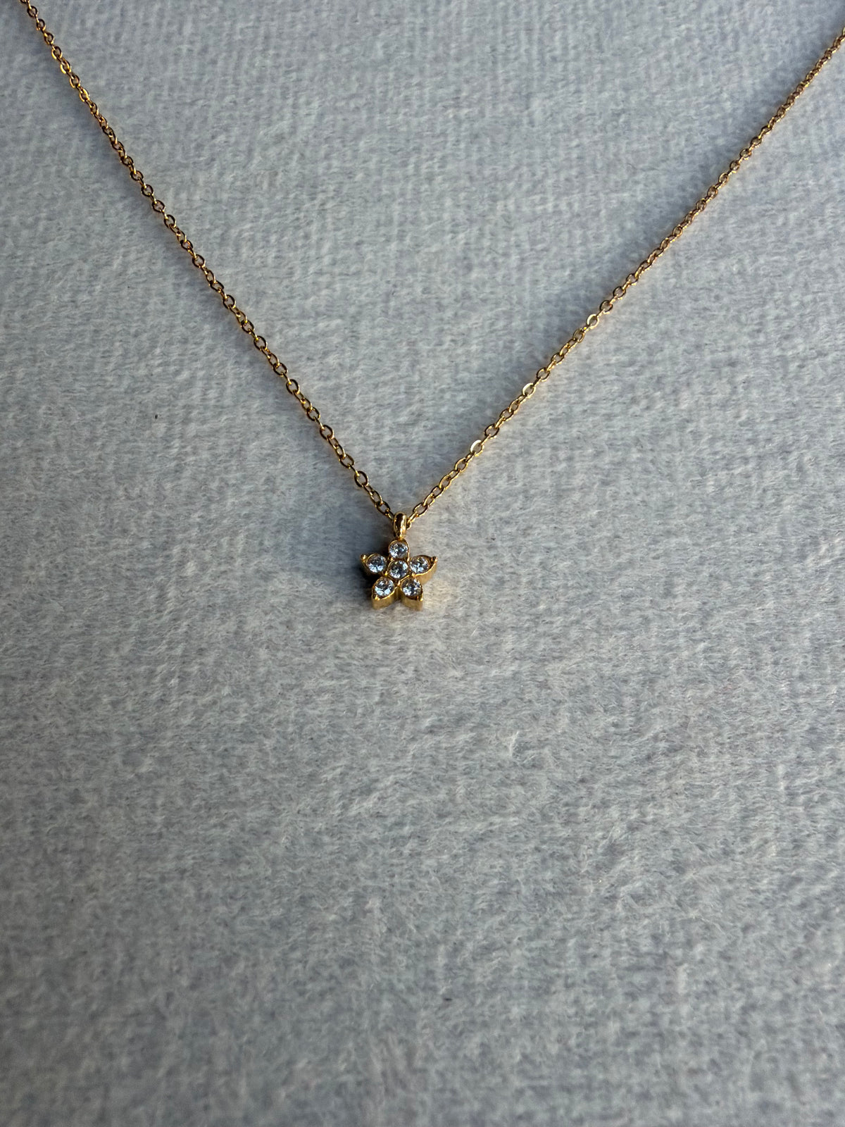 Crystal Flower Pendant Necklace