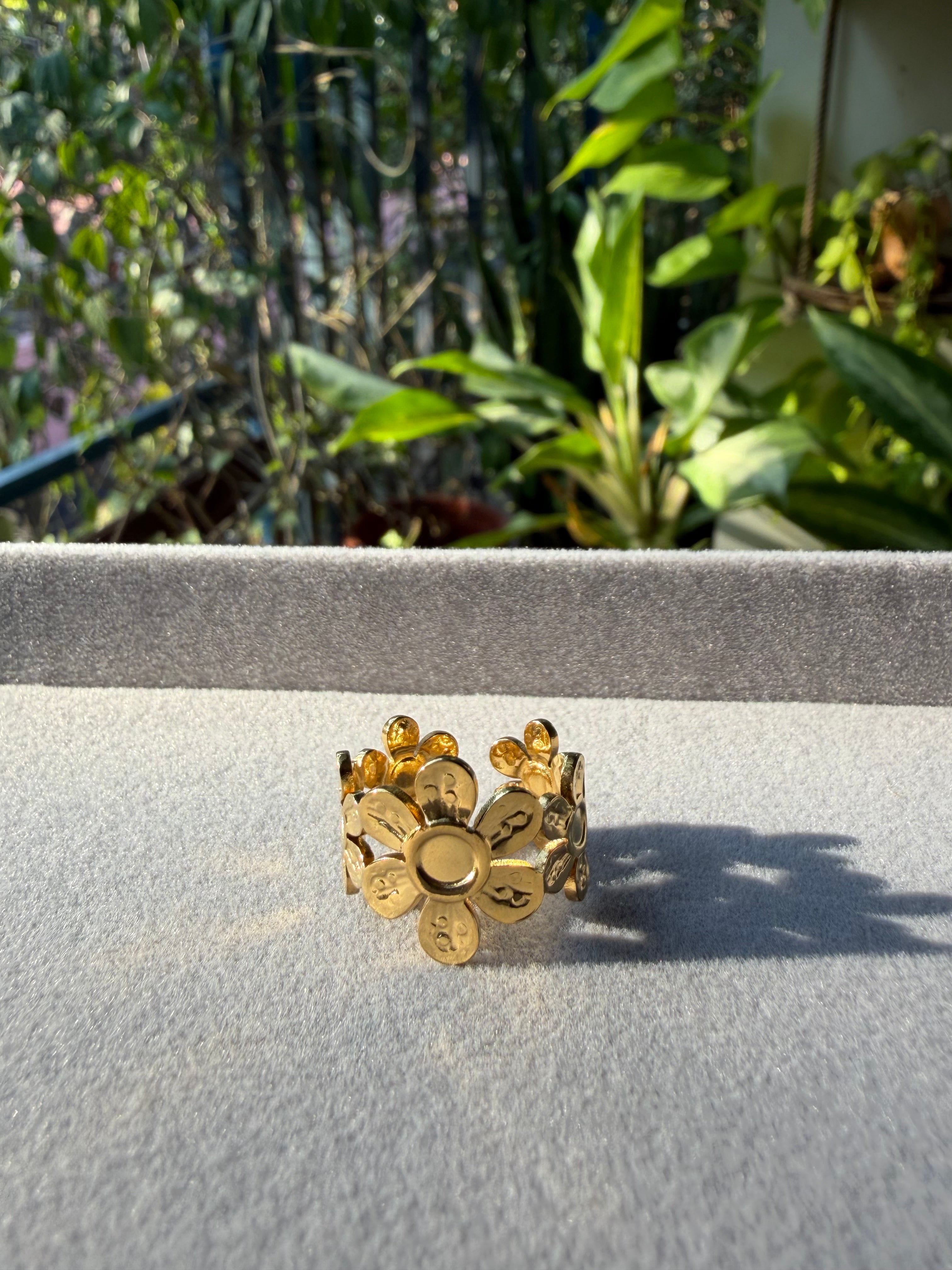 Flower Adjustable Ring