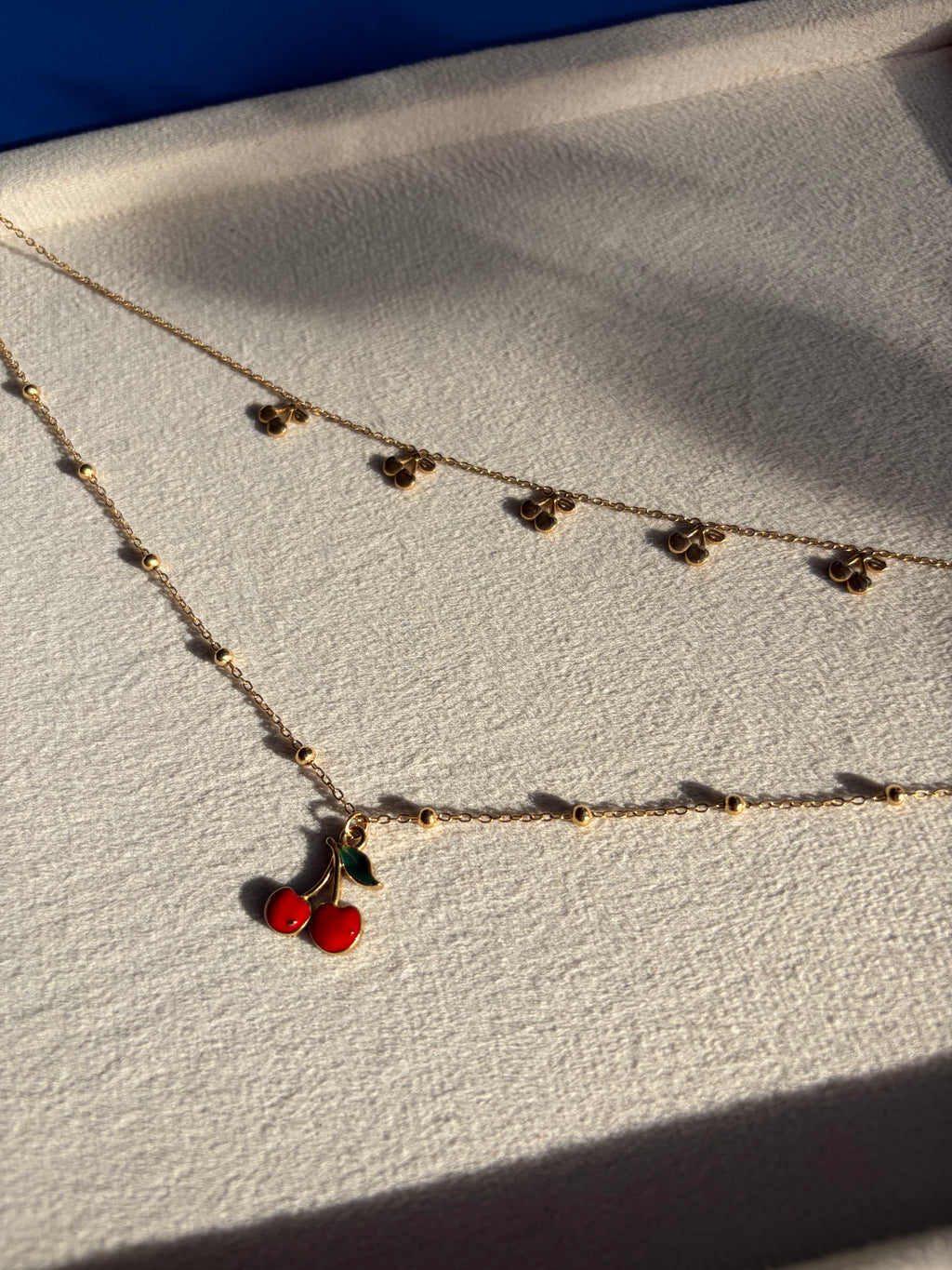 Cherry Charm Layered Neckchain