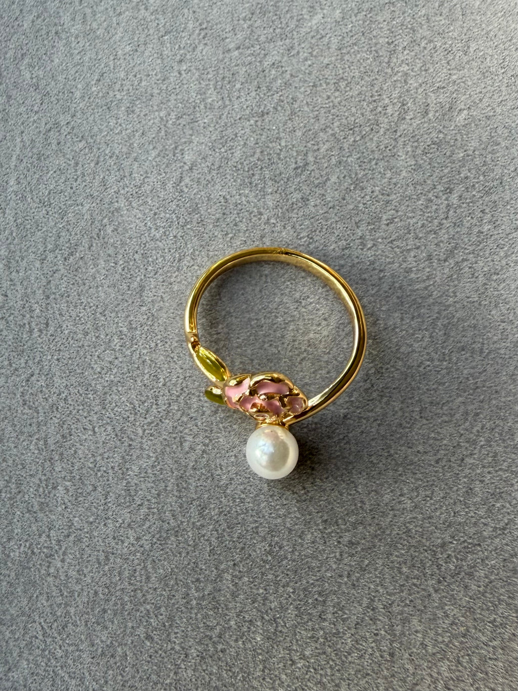 Pink Rose Adjustable Ring