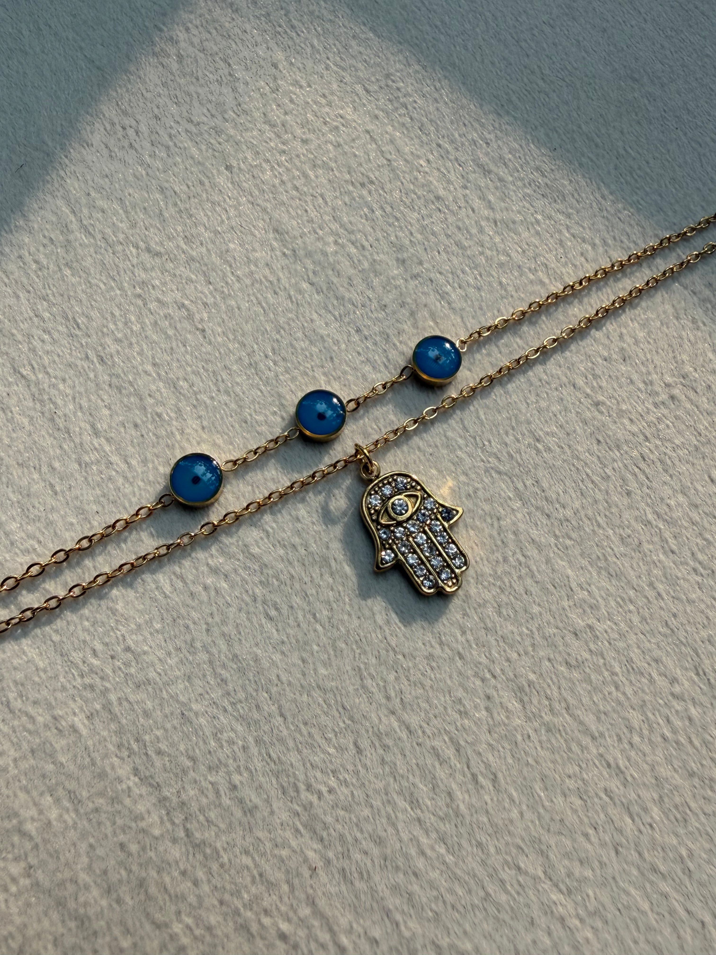 Hamsa Double layered neckchain