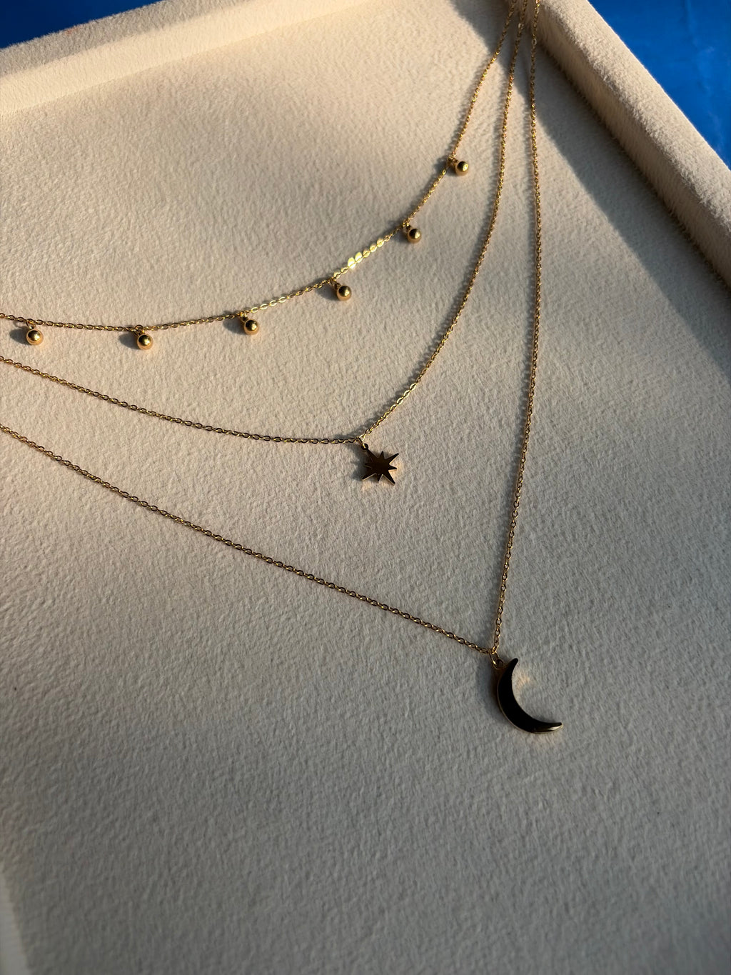 Celestial 3 layered neck chain