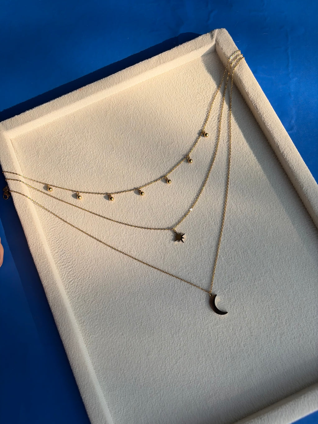 Celestial 3 layered neck chain