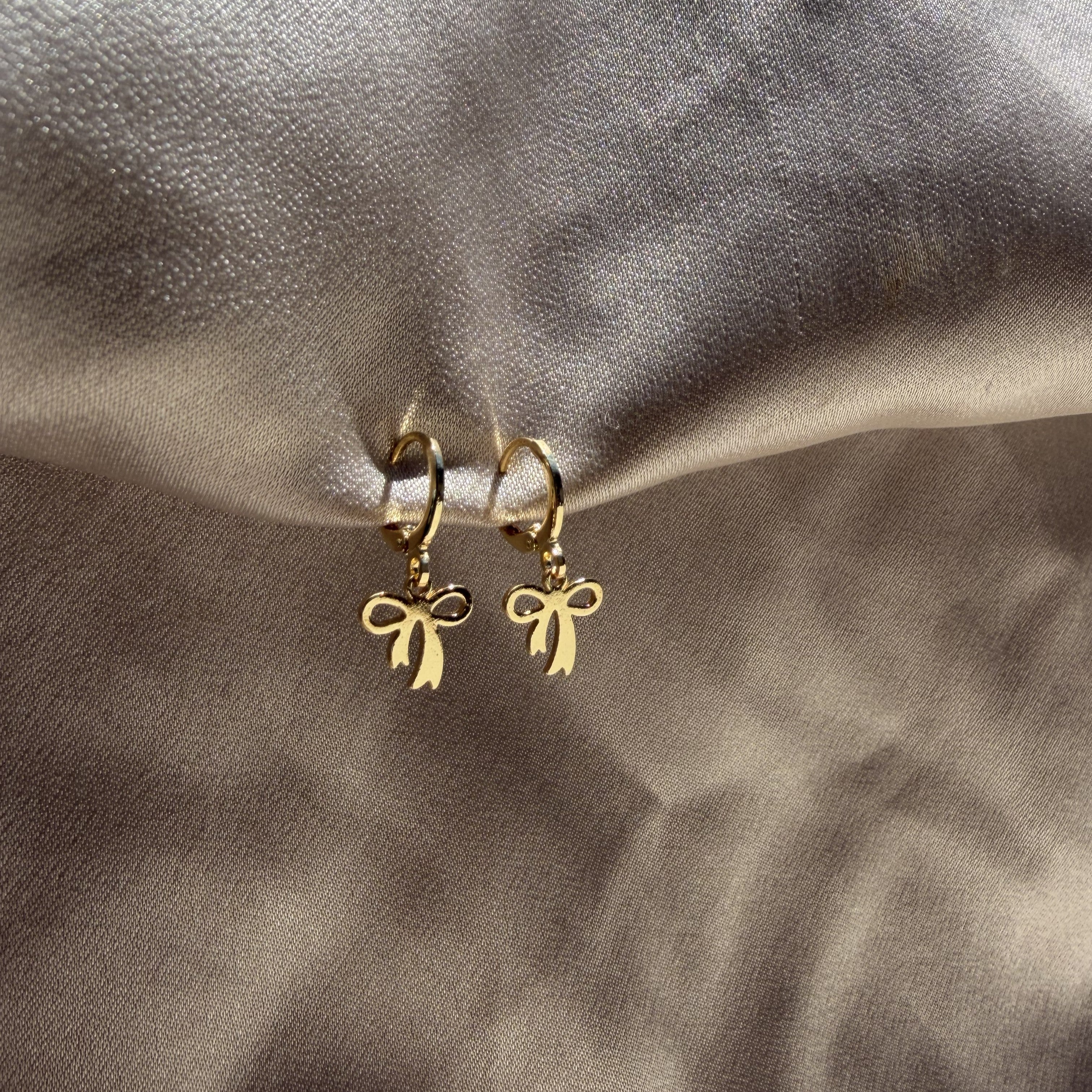 Golden Bowtie Earrings