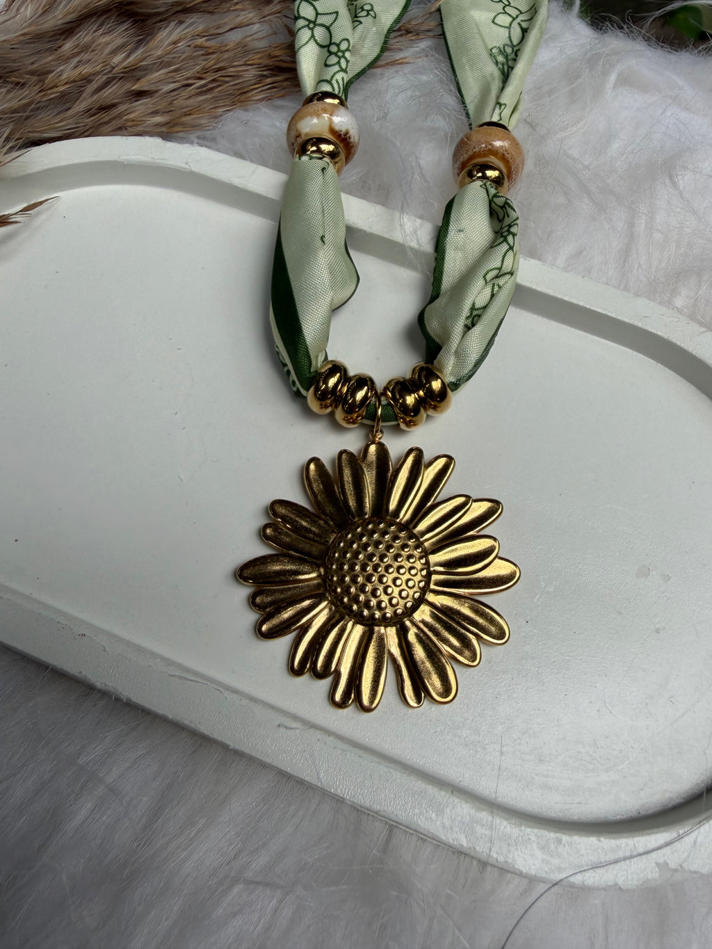 Sunflower Scarf Neckchain