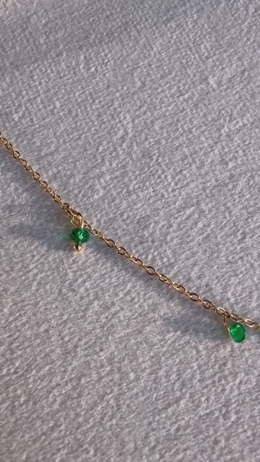 Emerald Raindrop Necklace