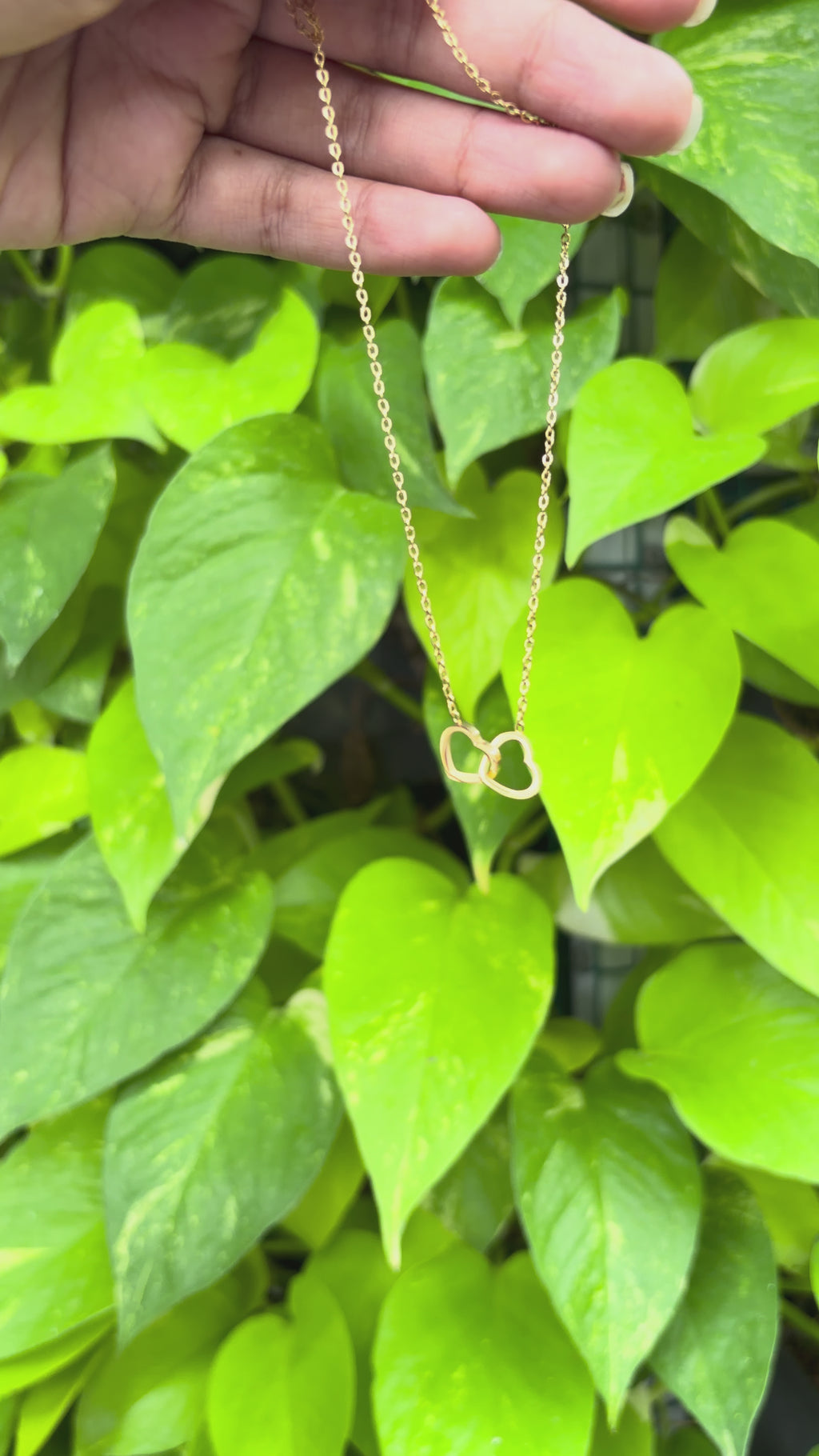 Dainty Link Heart Neckchain (Gold)