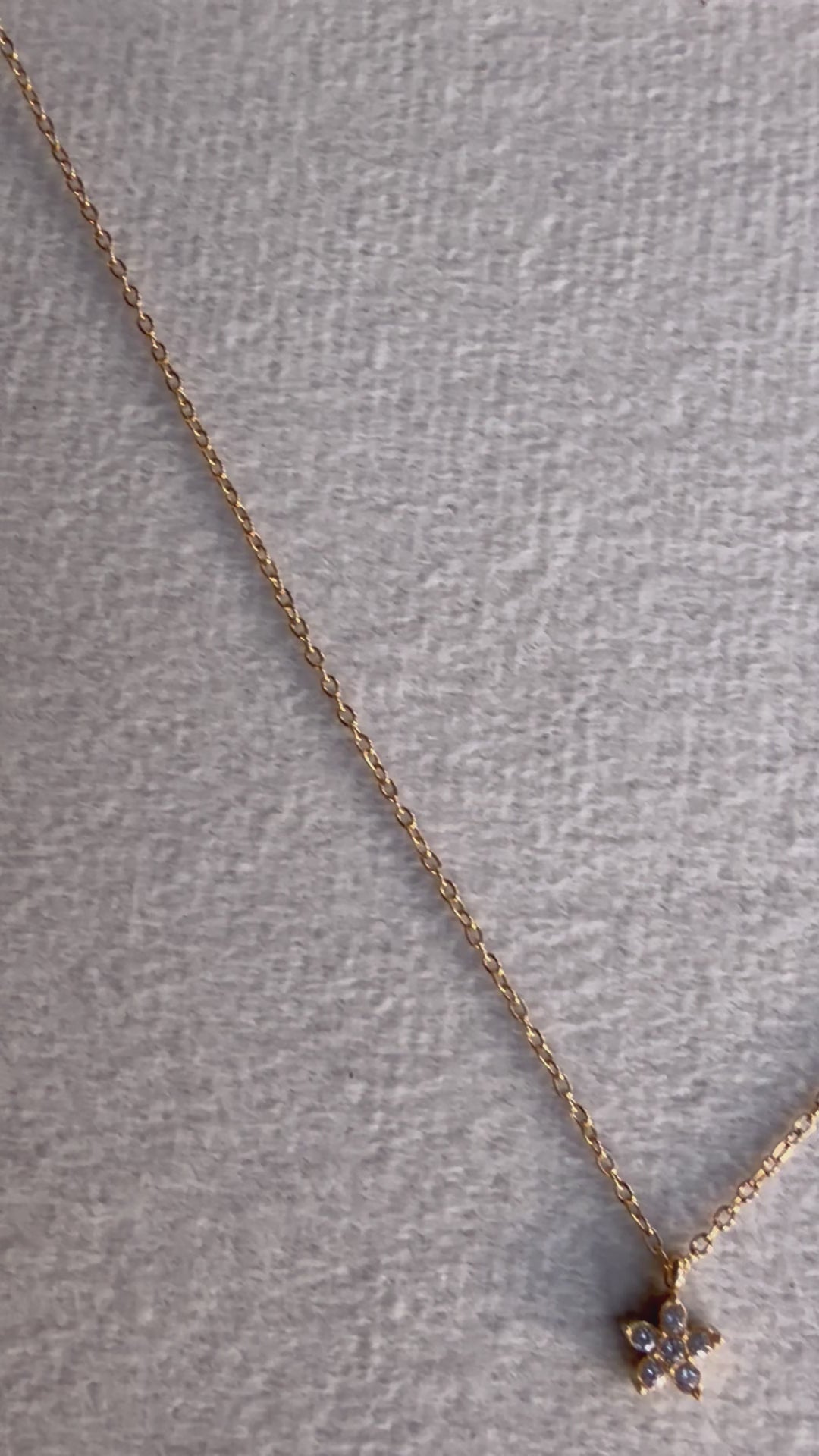 Crystal Flower Pendant Necklace